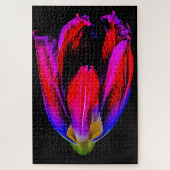 Puzzle Neon Glow Tulip (Vertical)