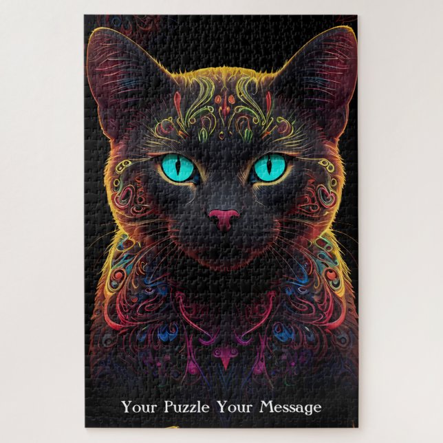 Puzzle Neon Mandala Majesty (Vertical)