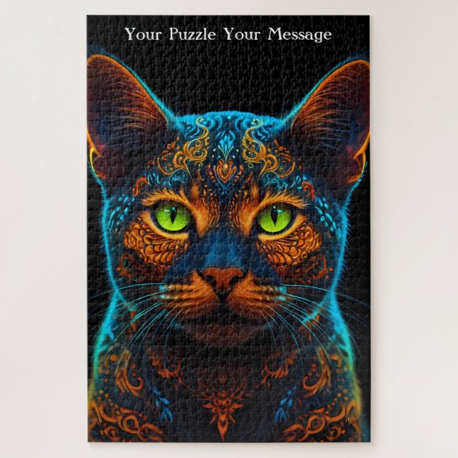 Puzzle Neon Mandala Majesty (Vertical)