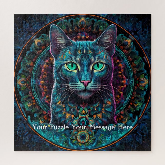 Puzzle Neon Mandala Majesty (Vertical)