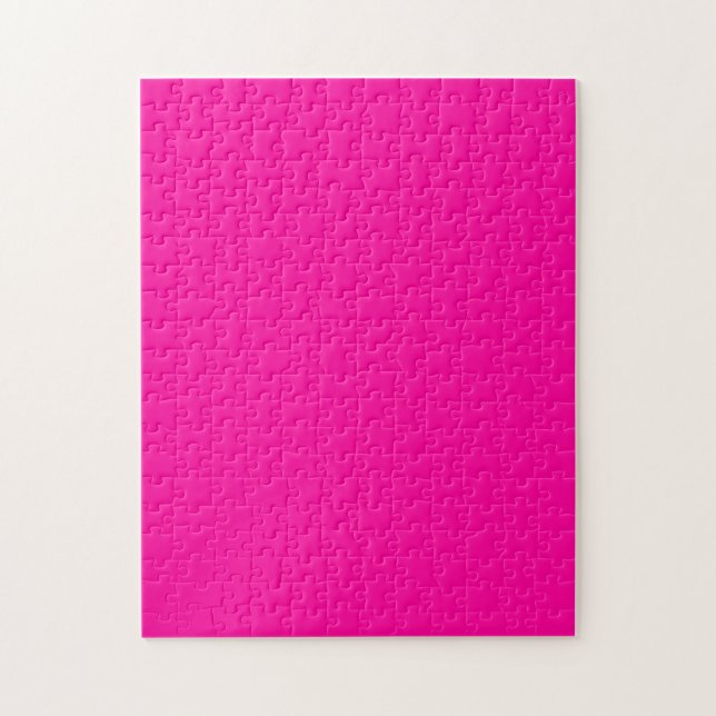 Puzzle Neon Pink Solid Color (Vertical)