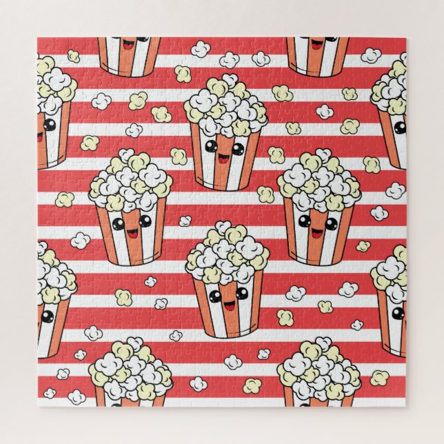 Puzzle Neon Popcorn Kids Pattern (Vertical)