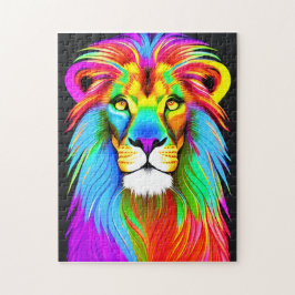 Puzzle Neon Rainbow Lion
