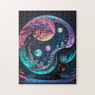 Puzzle Neon Yin Yang Surreal Fantasy 1