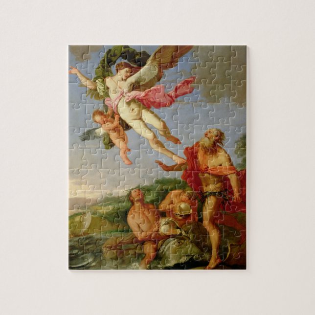 Puzzle Neptuno que persigue a Coronis, 1665-70 (aceite en (Vertical)