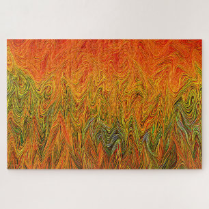 Puzzle "Neural Firestorm" Resumen Naranja amarillo