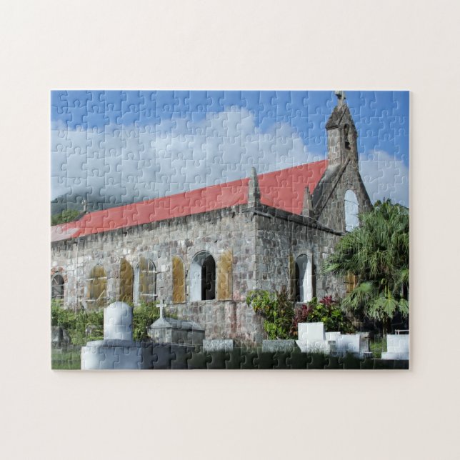 Puzzle Nevis, iglesia de las Antillas (Horizontal)