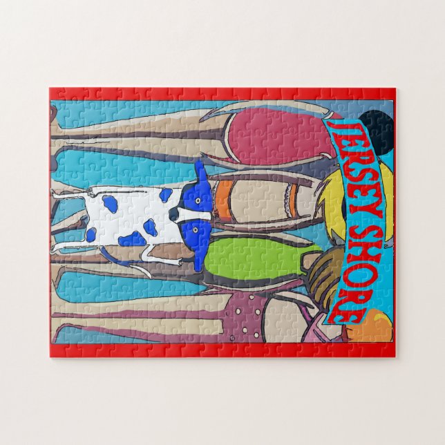 Puzzle New Jersey, perro Shore, (Horizontal)