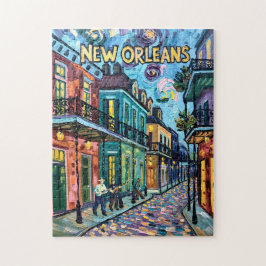 Puzzle New Orleans French Quarter Van Gogh Style Travel