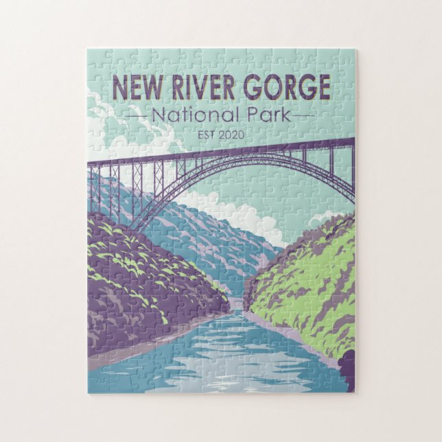 Puzzle New River Gorge National Park West Virginia Bridge (Vertical)