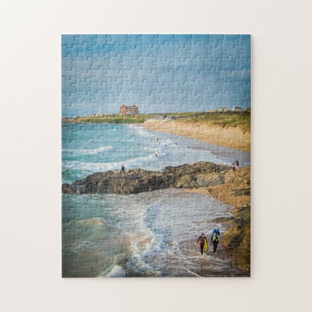 Puzzle Newquay Fistral Beach at Sunset (Vertical)