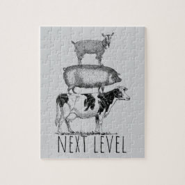 Puzzle Next Level Goat Pig and Cow Sports Fan
