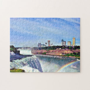 Puzzle Niagara cae en Nueva York - bajo el arcoiris