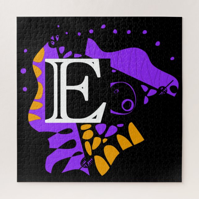 Puzzle Nido de pájaro - Letra inicial e personalizada (Vertical)