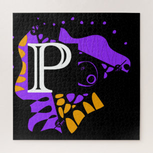 Puzzle Nido de pájaro - Letra inicial personalizada P