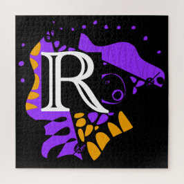 Puzzle Nido de pájaro - Letra inicial personalizada R
