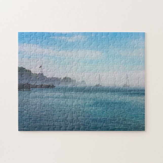Puzzle Niebla En El Puerto De Mackinac (Horizontal)