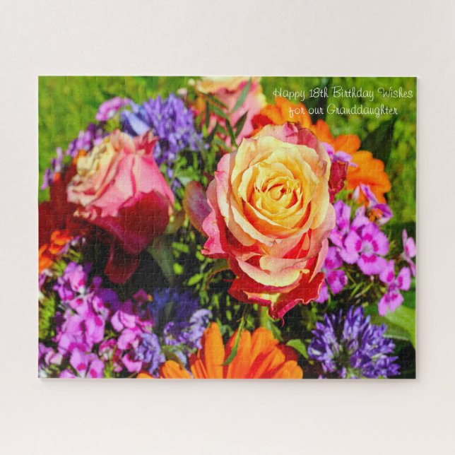 Puzzle Nieta de cumpleaños número 18. (Horizontal)