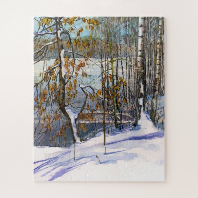 Puzzle Nieve caída Watercolor (Vertical)