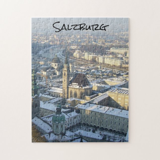 Puzzle nieve de invierno de salzburgo (Vertical)