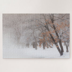 Puzzle Nieve de invierno Lago Kussharo