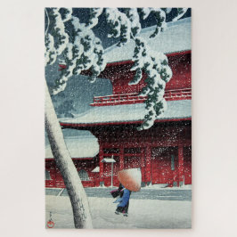 Puzzle Nieve de la Tarde en el Río Edo Hasui Kawase 