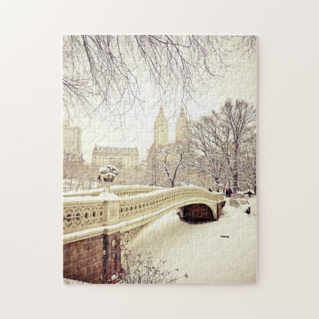 Puzzle Nieve del Central Park - invierno Nueva York (Vertical)