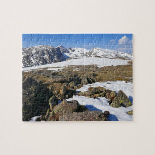 Puzzle Nieve derritiéndose en las montañas rocosas