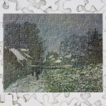 Puzzle Nieve en Argentina por Claude Monet<br><div class="desc">Nieve en Argenteuil II (1874) de Claude Monet es una pintura pintoresca impresionista del paisaje. Un día de invierno con una escena de nieve con árboles y casas en el fondo en la ciudad de Argenteuil, Francia. Sobre el artista: Claude Monet (1840-1926) fue fundador del movimiento de pintura impresionista francés,...</div>