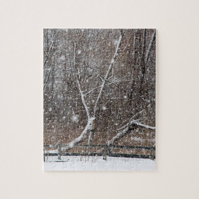 Puzzle Nieve en el parque (Vertical)