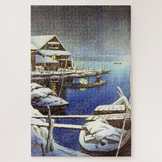Puzzle Nieve en Mukojima Kawase Hasui 1931 (Vertical)