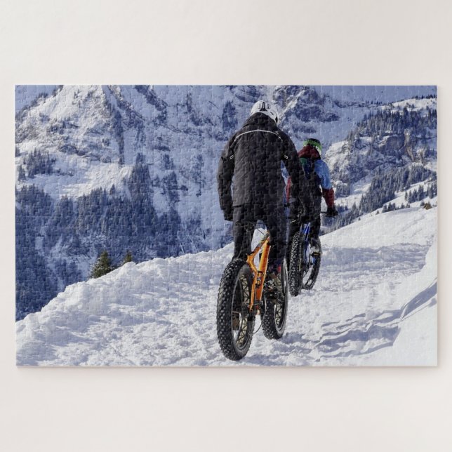 Puzzle Nieve Fatbikes Mountain Bicicletas Ciclismo (Horizontal)