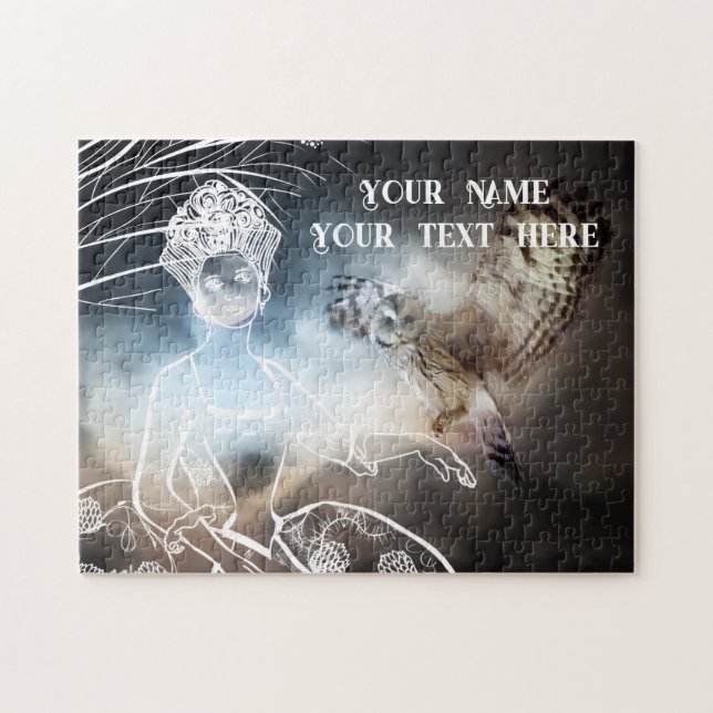 Puzzle Night Owl and Lady (Horizontal)