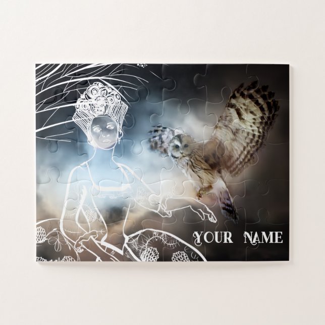 Puzzle Night Owl and Lady (Horizontal)