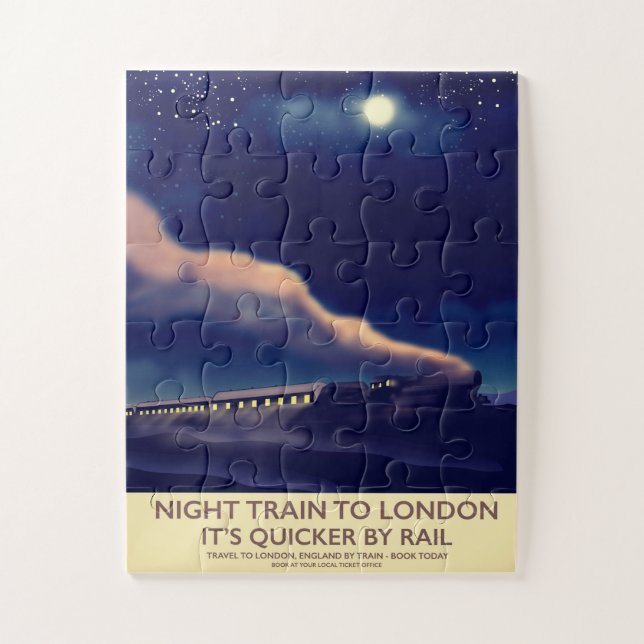Puzzle Night Train To London. (Vertical)