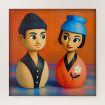 NIKO Y HANA PUZZLE. 20 X 20 PULGADAS.