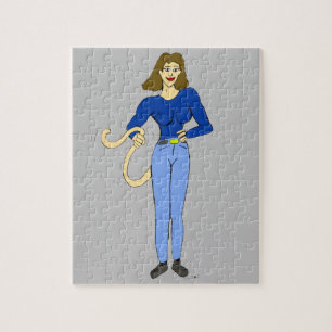 Puzzle niña con cola 