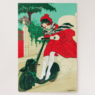 Puzzle Niña en un Scooter de Alberto Fabio Lorenzi