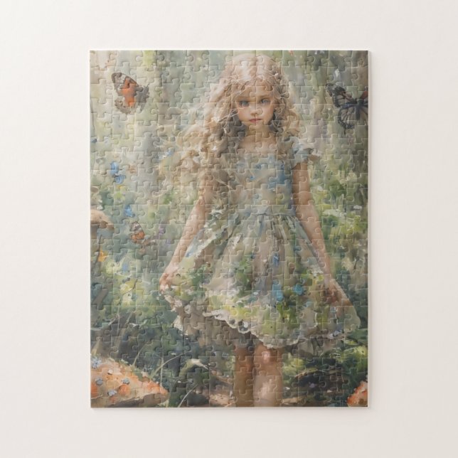 Puzzle Niña en una escena caprichosa (Vertical)