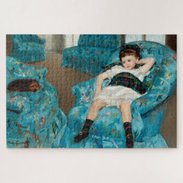 Puzzle Niña pequeña en un sillón azul por Mary Cassatt
