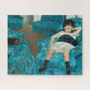 Puzzle Niña pequeña en un sillón azul por Mary Cassatt
