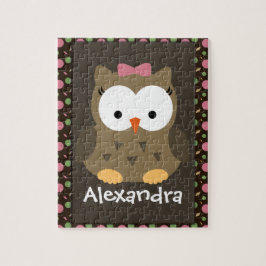 Puzzle Niña pequeña, rosa/verde/marrón