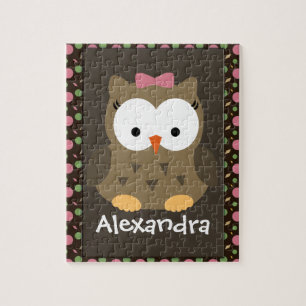 Puzzle Niña pequeña, rosa/verde/marrón