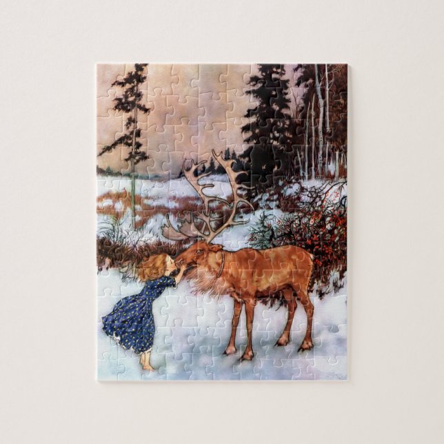 Puzzle Niña y Alce (Vertical)