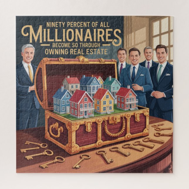 Puzzle Ninety Percent Of All Millionaires (Vertical)