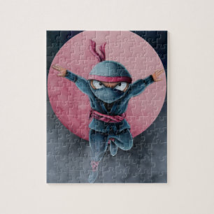 Puzzle Ninja Saltador Luna Roja