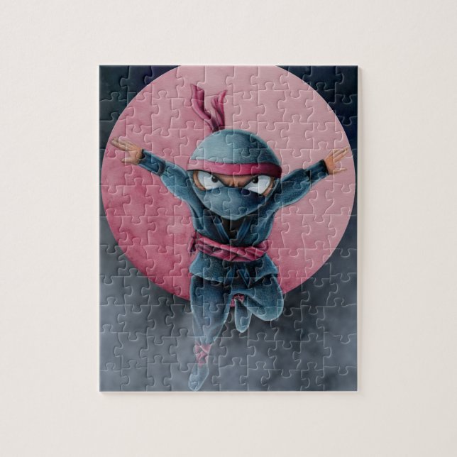Puzzle Ninja Saltador Luna Roja  (Vertical)