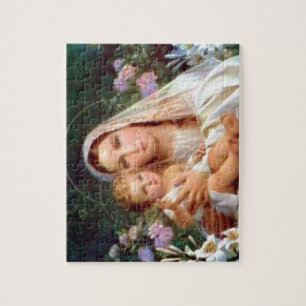 Puzzle Niño bendecido Jesús del Virgen María y del ni