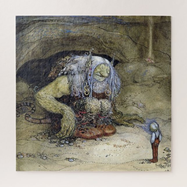 Puzzle “Niño con trol” de John Bauer (Vertical)