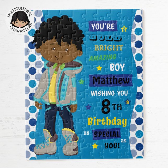 Puzzle Niño de cumpleaños negro (Subido por el creador)